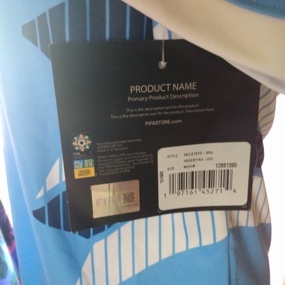 2023 Women's FIFA World Cup Team Argentina Jersey Women's Size M NWT - Picture 4 of 7